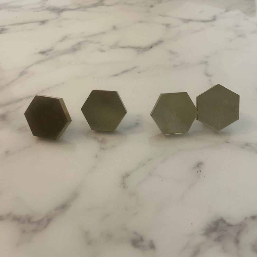 Hexagon brass drawer pulls/handles